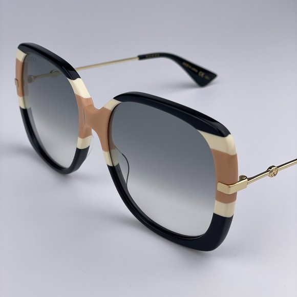 NEW GUCCI LOGO GG0511S 006 Black Multicolor Gray Gradient Square Women Sunglasse - Picture 5 of 10